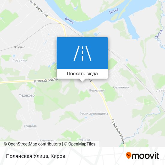 Карта Полянская Улица