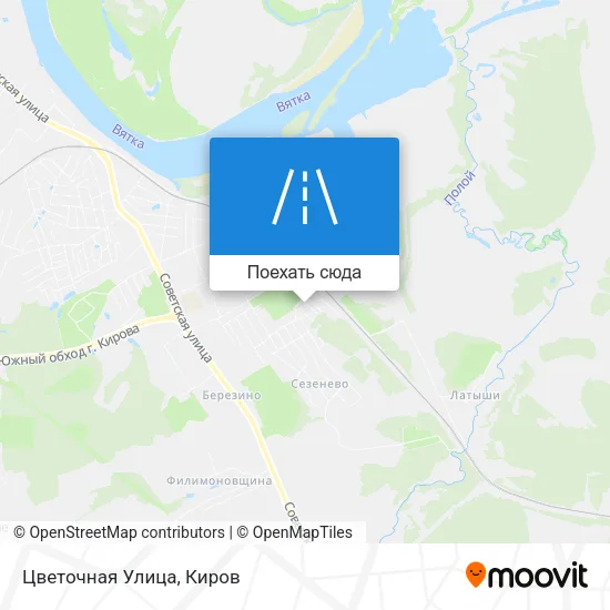 Карта Цветочная Улица