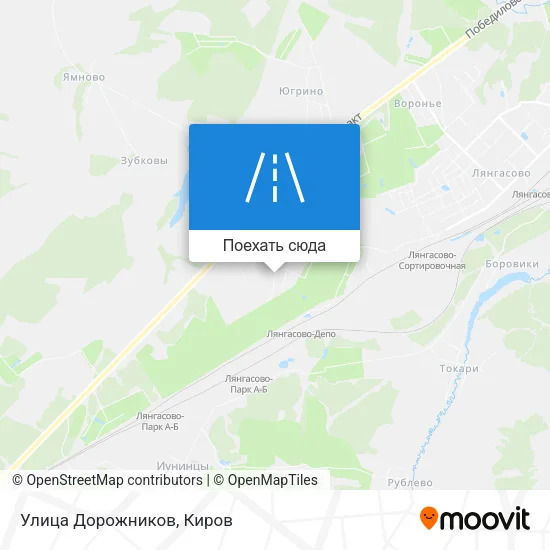 Карта Улица Дорожников