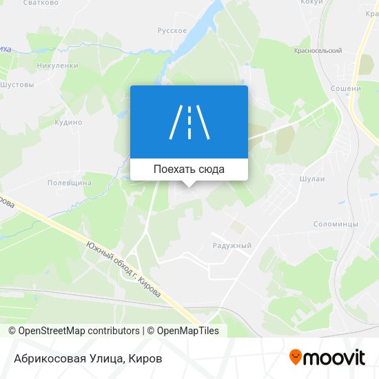 Карта Абрикосовая Улица