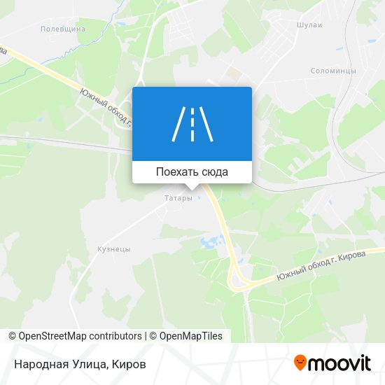 Карта Народная Улица