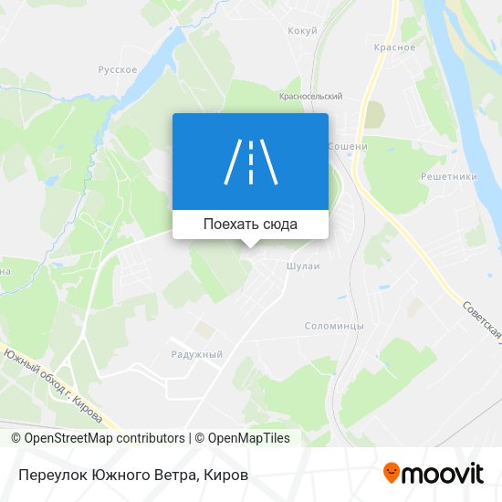 Карта Переулок Южного Ветра