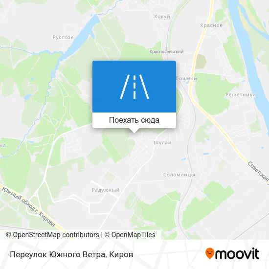 Карта Переулок Южного Ветра