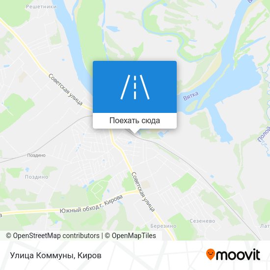 Карта Улица Коммуны
