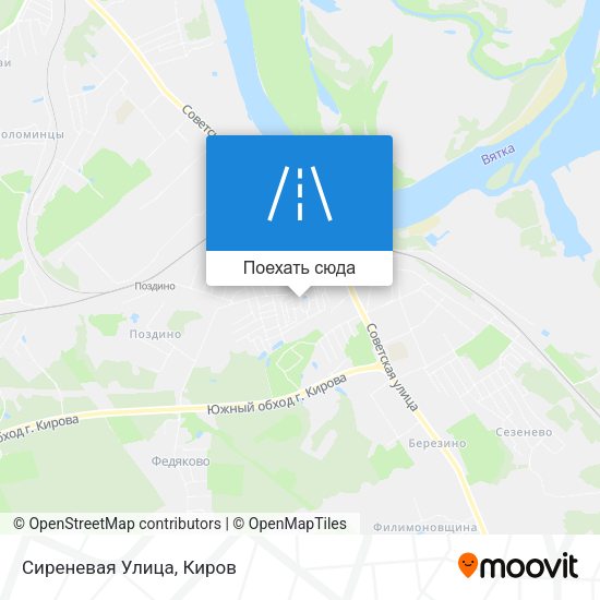 Карта Сиреневая Улица