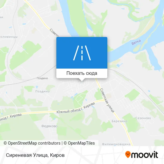 Карта Сиреневая Улица