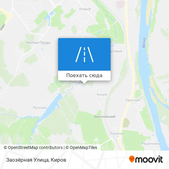 Карта Заозёрная Улица