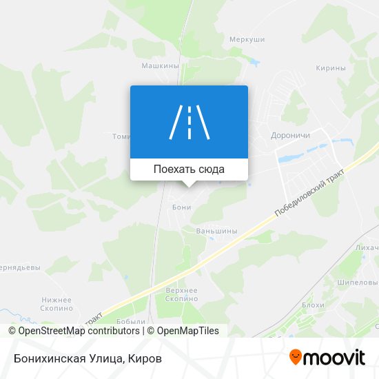 Карта Бонихинская Улица