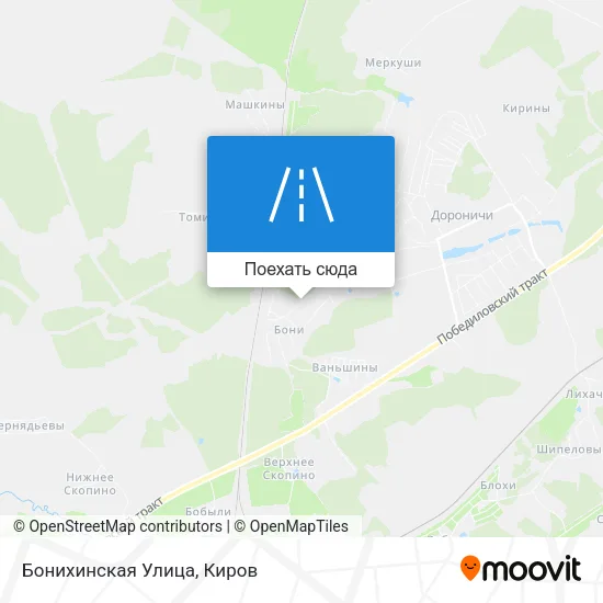 Карта Бонихинская Улица
