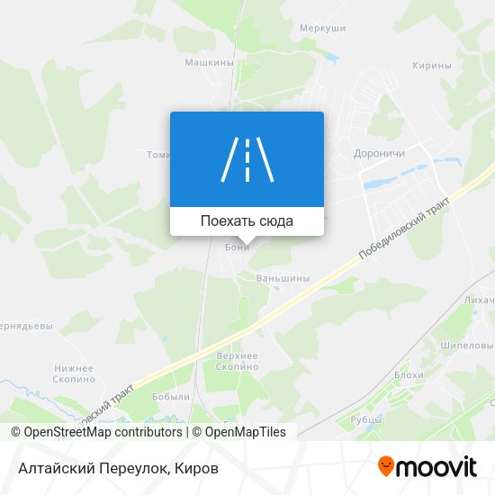 Карта Алтайский Переулок