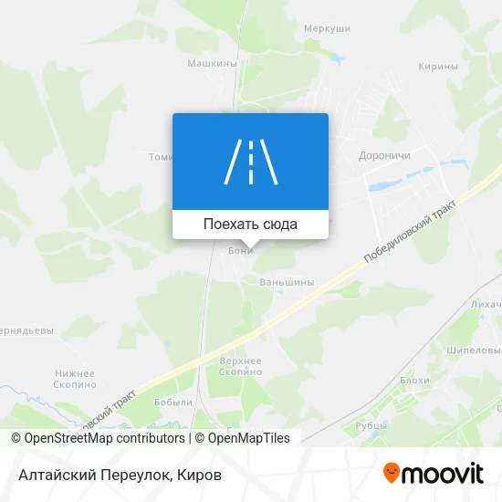 Карта Алтайский Переулок