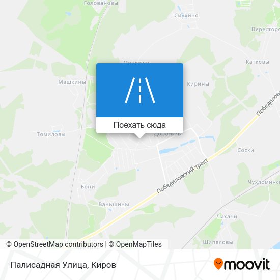 Карта Палисадная Улица