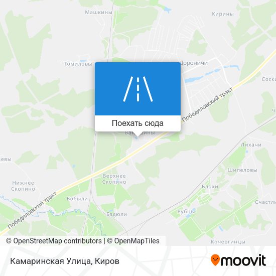 Карта Камаринская Улица