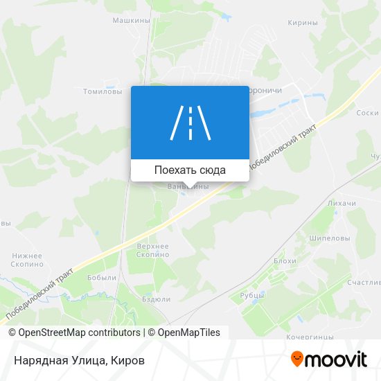 Карта Нарядная Улица