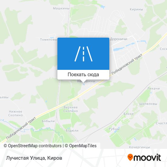 Карта Лучистая Улица
