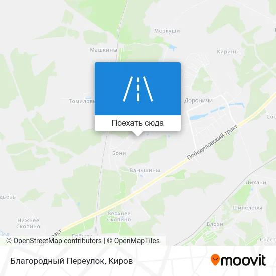 Карта Благородный Переулок