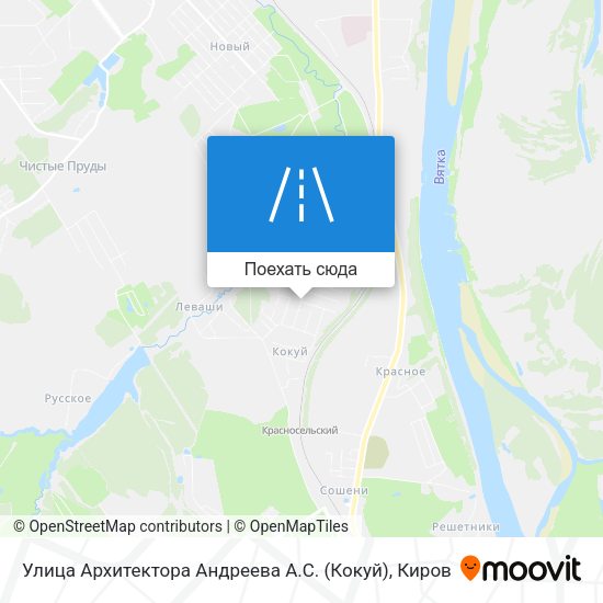 Карта Улица Архитектора Андреева А.С. (Кокуй)