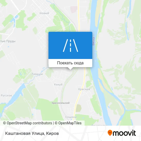 Карта Каштановая Улица