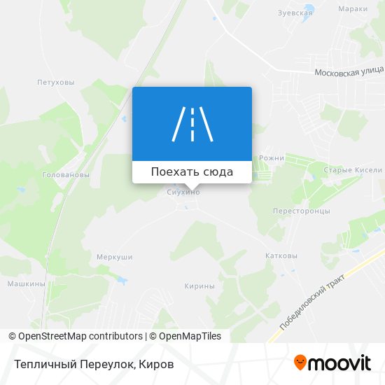 Карта Тепличный Переулок