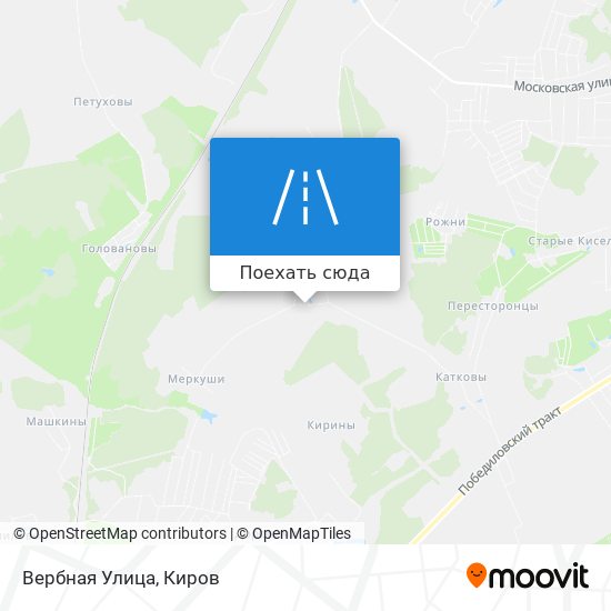 Карта Вербная Улица