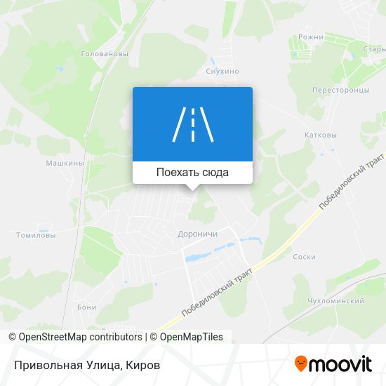 Карта Привольная Улица