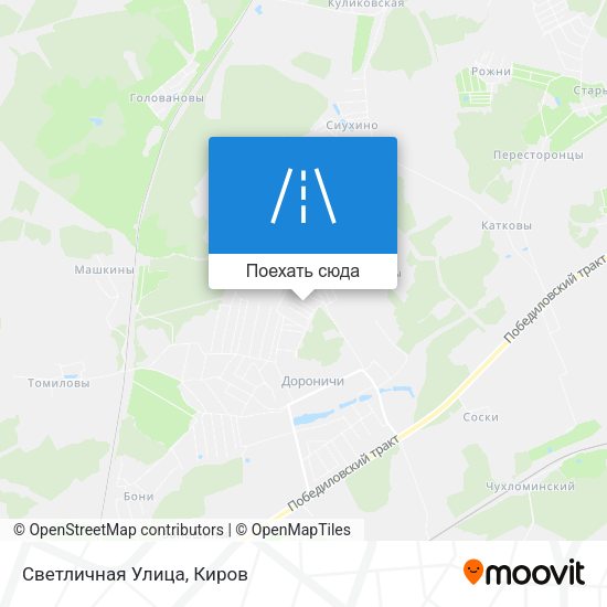 Карта Светличная Улица
