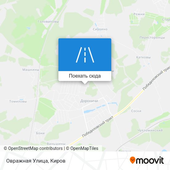 Карта Овражная Улица