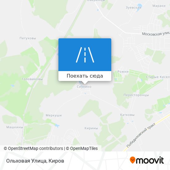 Карта Ольховая Улица
