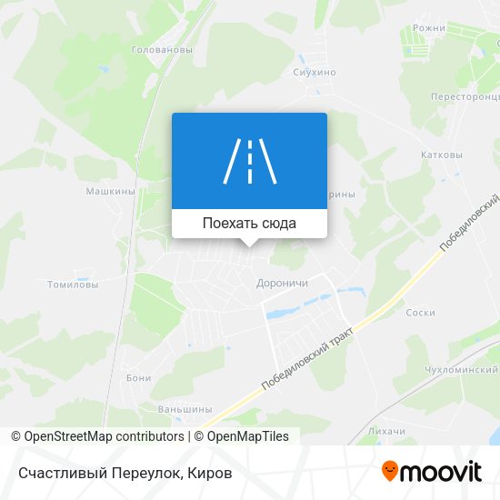 Карта Счастливый Переулок