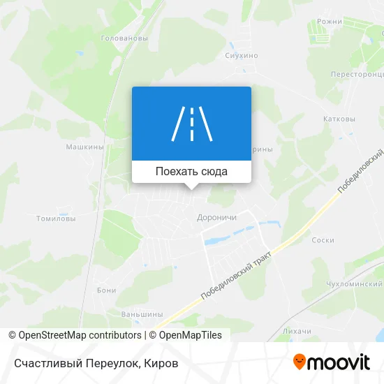 Карта Счастливый Переулок