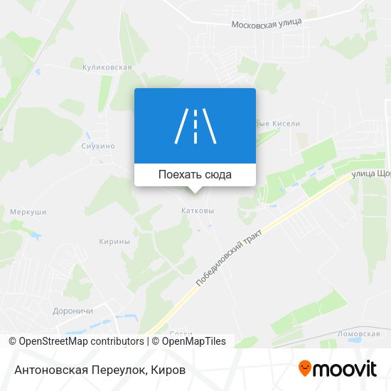 Карта Антоновская Переулок