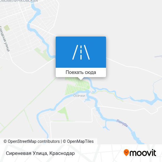 Карта Сиреневая Улица