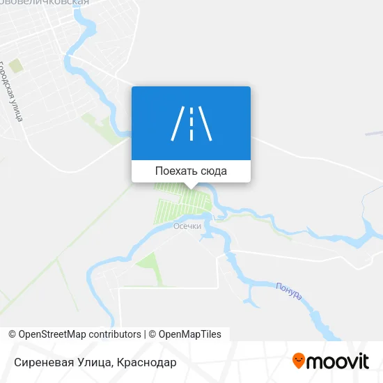 Карта Сиреневая Улица