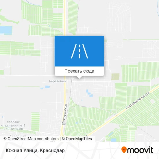 Карта Южная Улица