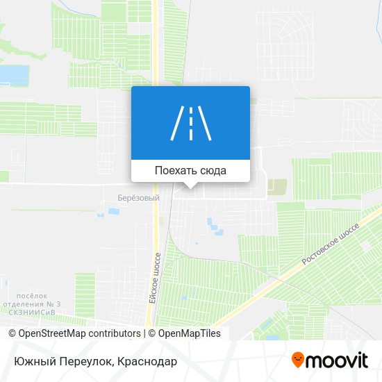 Карта Южный Переулок