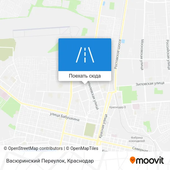Карта Васюринский Переулок