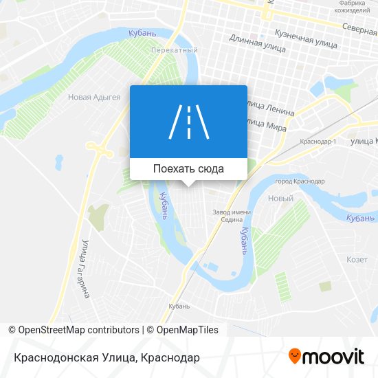 Карта Краснодонская Улица