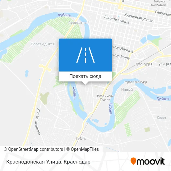 Карта Краснодонская Улица