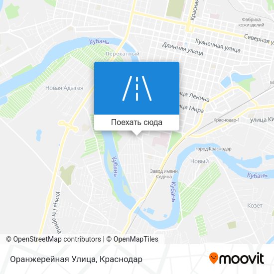 Карта Оранжерейная Улица