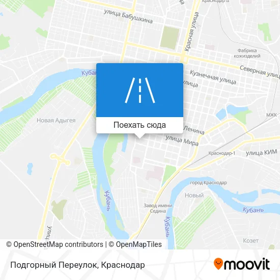 Карта Подгорный Переулок