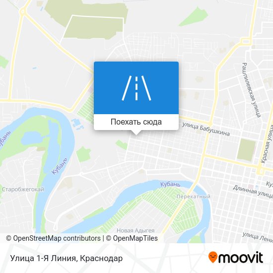 Карта Улица 1-Я Линия