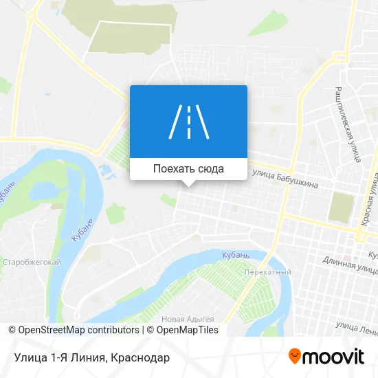 Карта Улица 1-Я Линия