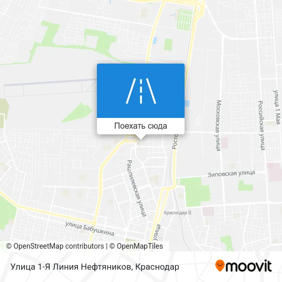 Карта Улица 1-Я Линия Нефтяников