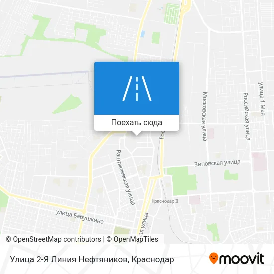 Карта Улица 2-Я Линия Нефтяников