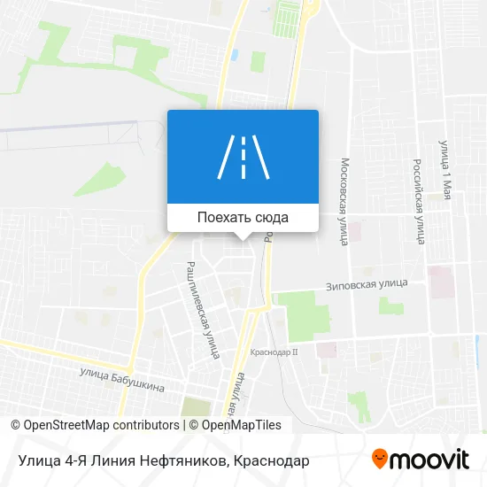 Карта Улица 4-Я Линия Нефтяников