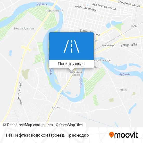 Карта 1-Й Нефтезаводской Проезд