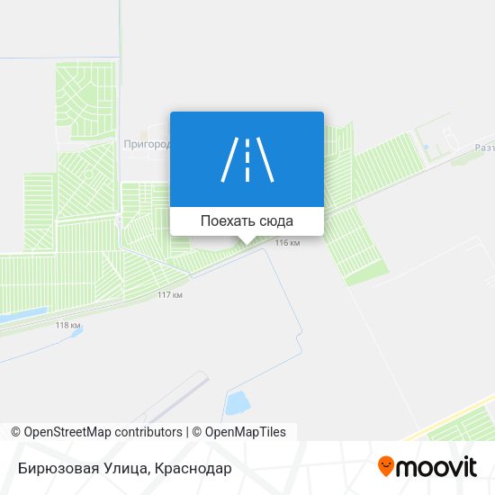 Карта Бирюзовая Улица