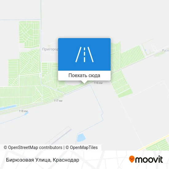 Карта Бирюзовая Улица