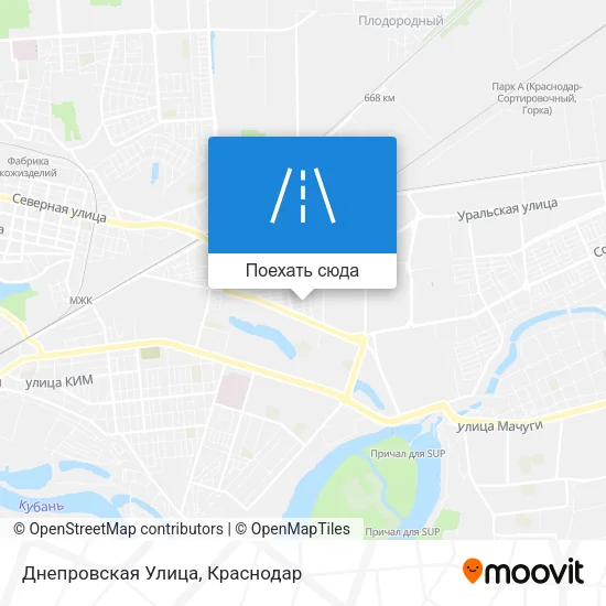 Карта Днепровская Улица