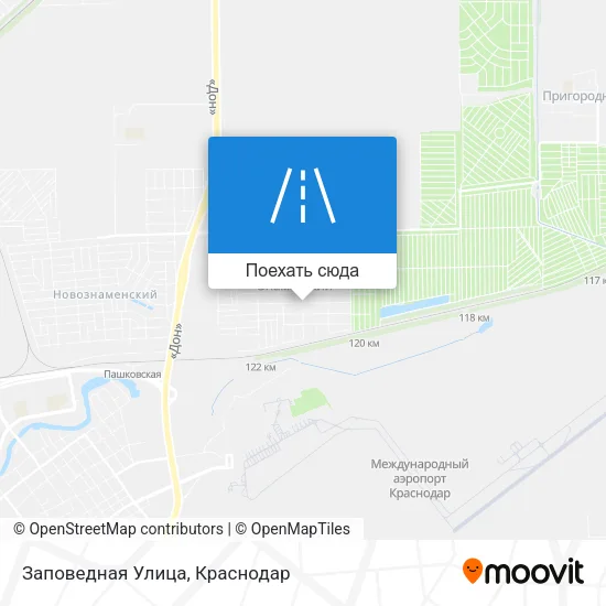 Карта Заповедная Улица